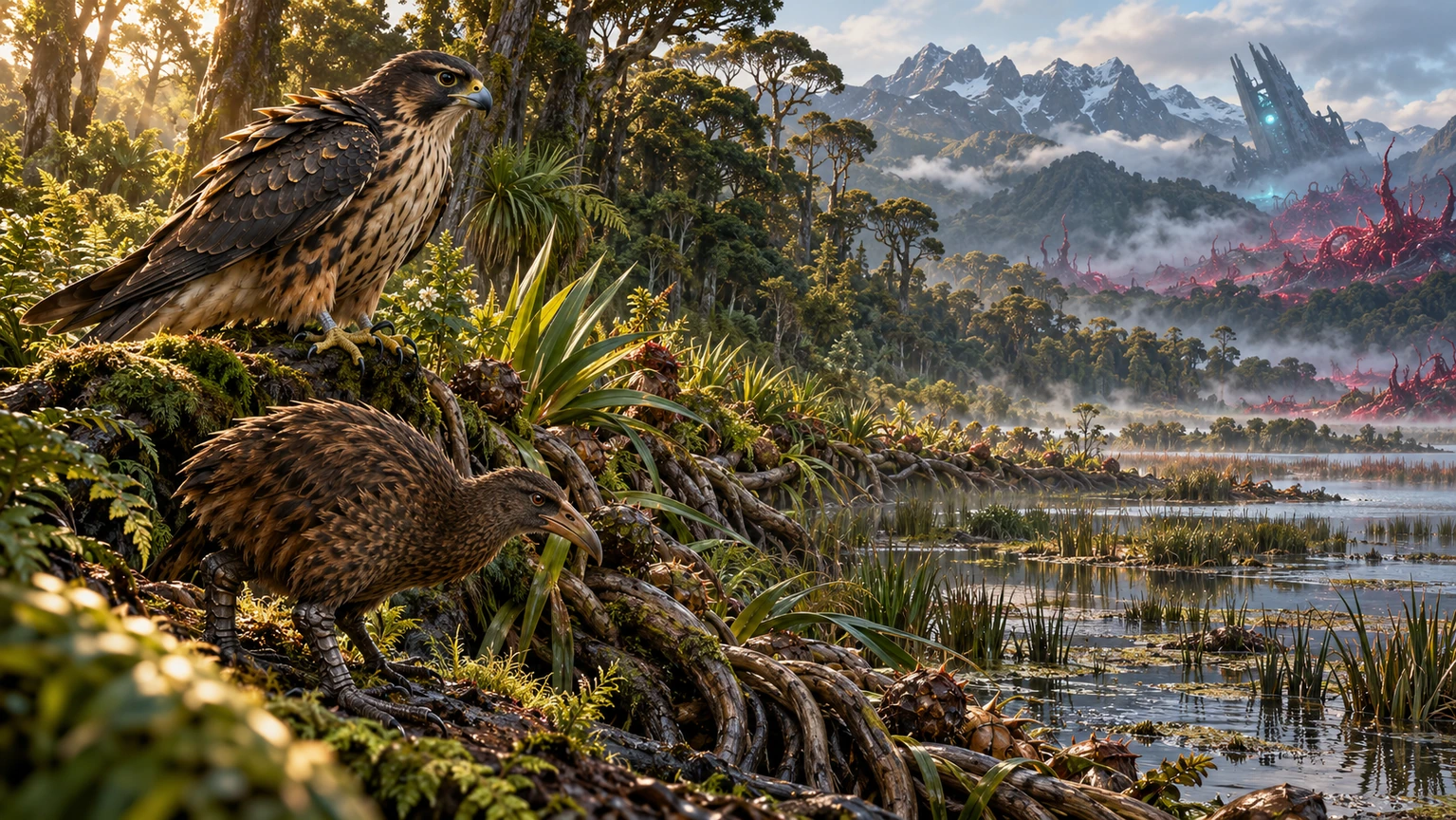 Archived generated concept art: Nature Response. Superseded visual direction.