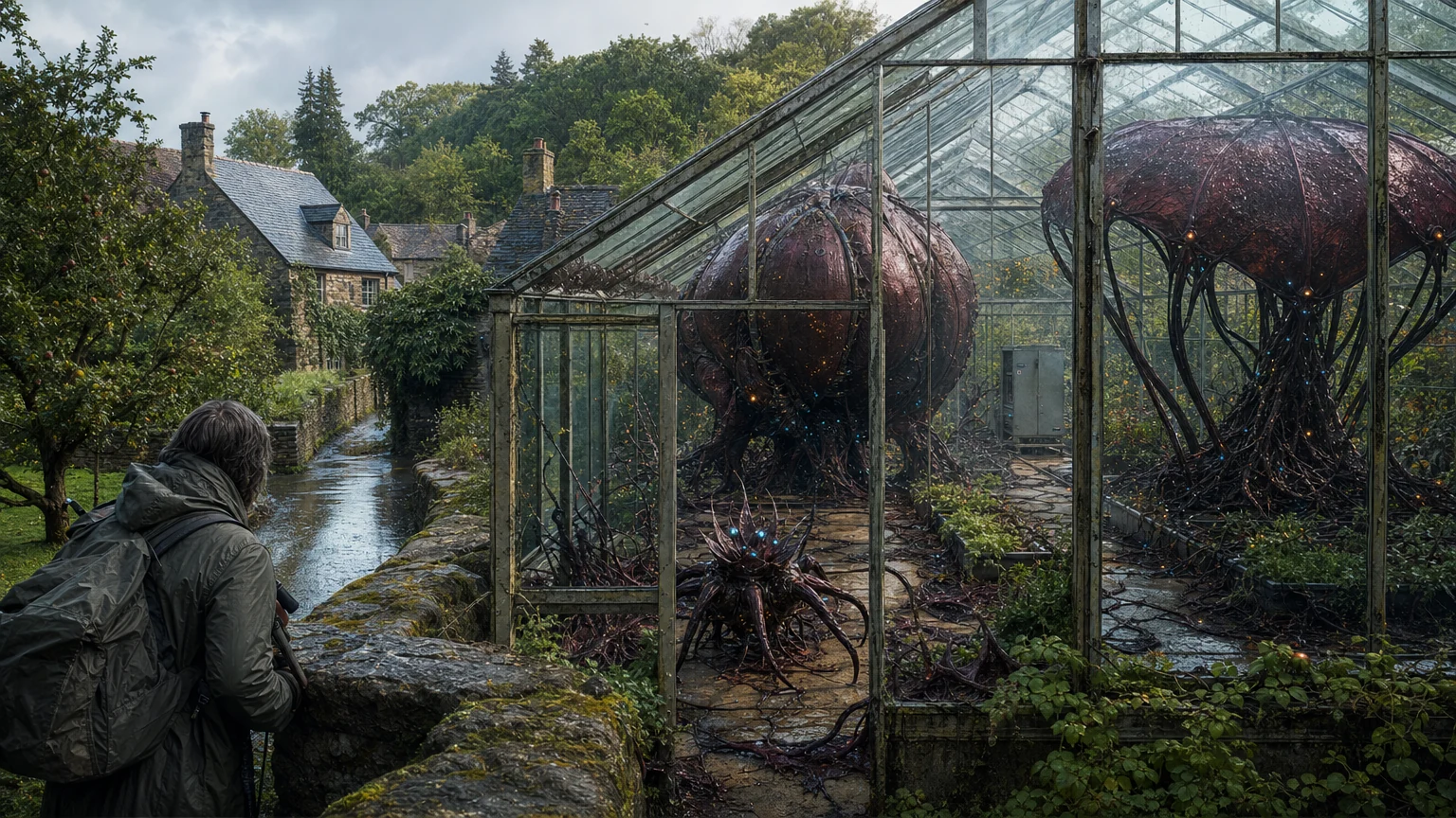 Archived generated concept art: Biological Encounter. Superseded visual direction.